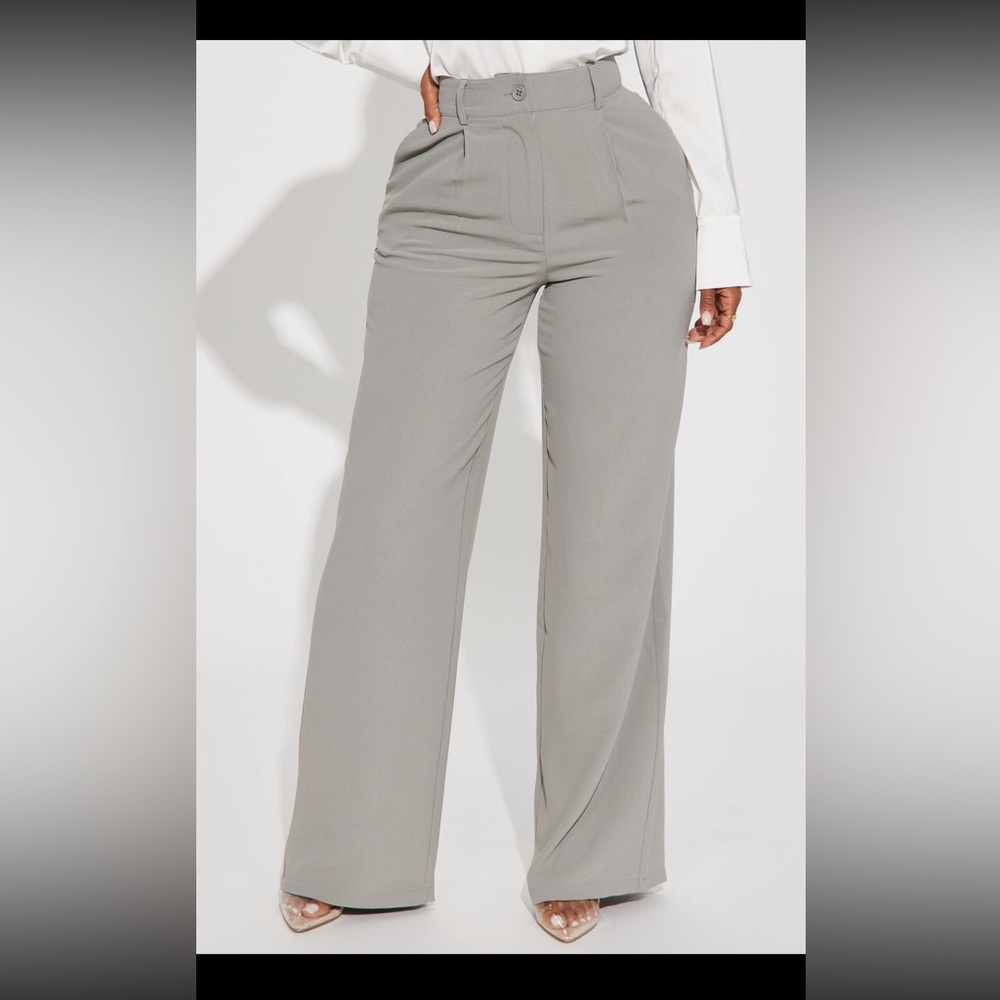 Grey trouser pants